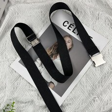 無品牌 帆布腰帶 女士 自動扣 工裝風格 配飾
