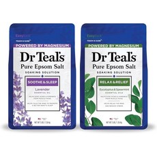 닥터 틸의 엡섬 소금 담금액 진정 및 수면 라벤더 3파운드, Lavender &, 2_48 Ounce (Pack of