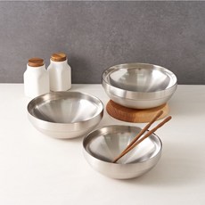 YJ (와이제이) 이중탕기 샤틴 소형 중형 대형, 4개, 무광 중