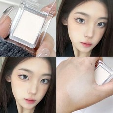 섀도우 모노크롬 섀도 팔레트 매트 화이트 페이스 하이라이터 지속되는 브라이트 컨투어링 블러쉬 메이크업, [09] A02, 1개