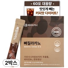 에버비키니 빠질라카노 가르시니아 커피맛 60포, 198g, 2개