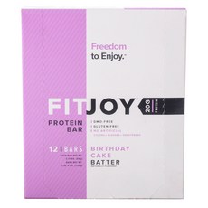 自由享用 Fitjoy 蛋白棒生日蛋糕, 12件, 60克