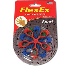 FlexEx 스포츠 특허 손 운동기 미국산 그립 강화기 및 음악 법 집행 기관