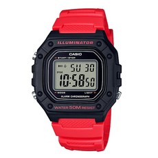 CASIO W-218H-4B 數位顯示手錶 台灣公司貨 保固一年 附原廠保固卡, 1個