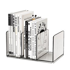 오브젝트리 데스크테리어 투명 북엔드 책상 책꽂이, 클리어