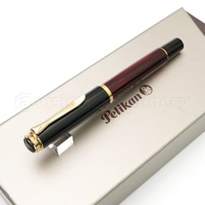 德國 PELIKAN 百利金 M200 鋼筆 紅色大理石紋 明進文房具, M 尖