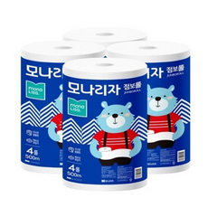 모나리자 점보롤 업소용화장지 500m 대용량 화장실휴지 화장지, 1롤, 4세트, 1cm