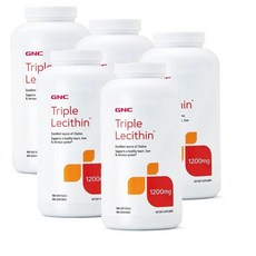 지엔씨 트리플 레시틴 1200mg 소프트젤 GNC Triple Lecithin, 180정, 5개