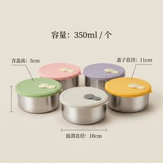 圓形食品級保鮮盒可微波加熱防漏便攜飯盒上班族帶飯戶外野餐實用, 1個