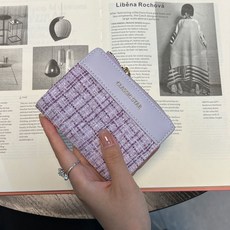 桃園出貨 短夾零錢包 錢包女短夾 大容量短夾 短皮夾 女用皮夾 小香風韓係小錢包女短款多卡位學生簡約拉鏈搭扣硬幣零錢卡