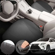 렉서스 (16-20) RX350 차량용 초슬림 통풍 시트 커버 블랙 2개 세트