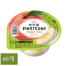 쁘띠첼 과일젤리 복숭아 90g/210g, 90g, 60개