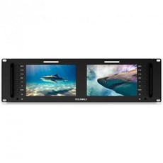 FEELWORLD D71 Plus-H 듀얼 7인치 3RU 랙 마운트 모니터(파형 3D LUT 4K HDMI AV 입력 및 출력 1920x1200IPS)