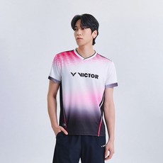 VICTOR 桃粉漸層比賽機能T恤 韓國限定訓練服 VT25AGW011M VT25AGW011F