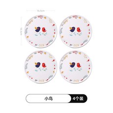 隔熱墊 餐桌墊 防燙耐熱墊 仿陶瓷砂鍋墊, 小鳥4個裝, 1個