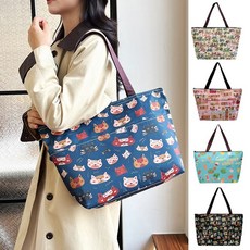 예쁜 망고 대형 쇼퍼백 장바구니 집업 보냉 가방 소풍 피크닉 도시락 가방 런치백 쿨링백, 2