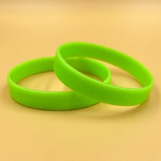 쿠쿠스토어 20개/세트 도매 실리콘 고무 손목밴드 유연한 팔찌 스포츠 캐주얼 뱅글 스트랩, 09 Green-20PCS