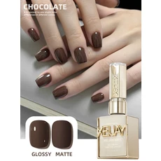 1pc 15ml 초콜릿 브라운 젤 매니큐어 스타터 퓨어 담그기 닦아내지 않는 네일 폴란드어 올 시즌에 적합, 01 ME043