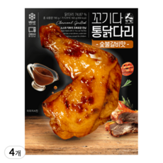 꼬기다 오븐 통닭다리 숯불갈비맛, 190g, 4개