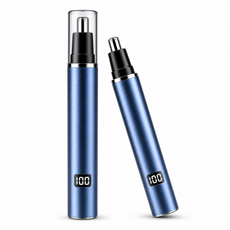 數顯鼻毛器 禮盒款 LED電量顯示 Type-C充電 圓潤刀頭, 星空藍, P79數顯鼻毛器+彩盒