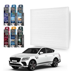 현대모비스 GV80 에어컨 필터 방향제세트, GV80 20년-, 12번 필터+블랙체리앤스윗