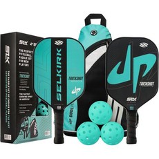 셀커크 SLK 피클볼 패들 세트 2개 미국 디자인 네오 그래파이트 유리섬유 또는 아틀라스 번들 가능, 듀드 퍼펙트 | 유리 섬유