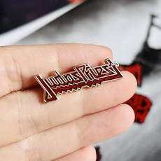 락밴드 로고 뱃지 브로치 금속뱃지 미니 악세사리 모음, 주다스 프리스트 1.1x3.2cm, 1개