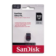 SanDisk Ultra Fit 512GB 1TB USB 3.2 CZ430 讀取400MB/s 隨身碟 典雅黑, 1個