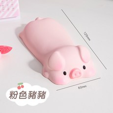 滑鼠墊護腕 護腕枕 護腕墊 滑鼠手 減壓護腕墊 護腕 滑鼠靠墊 辦公室紓壓 可愛動物滑鼠靠墊, 1個, 粉色豬豬護腕墊