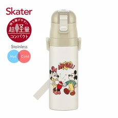 Skater 保溫直飲壺 兒童保溫水壺 SDC4 台灣公司貨 輕巧方便 安全無毒材質, 1個, 米奇Cooking, 米色, 470ml