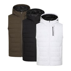 커터앤벅 남성 경량 베이직 웜터치 패딩 후드베스트 CBMVS54931