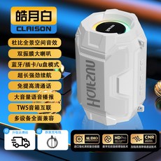 휴대용 무선 블루투스 음악 스피커 사운드 대형 베이스 블루투스 박스 강력한 고출력 서브우퍼, C. 하오위에바이 충격적인 중저음3차원 서라운
