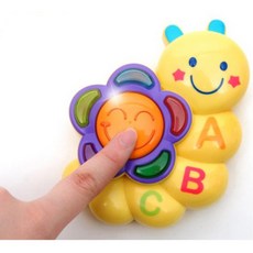 즐거운 애벌레 해바라기 멜로디장난감 애기선물, 1개, 혼합색상