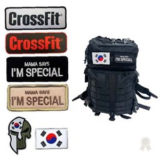 운동용 백팩 태극기 자수 와펜 장식 헬스 트레이닝 가방 크로스핏 스타일 실용, 1개, LD-1029 와펜(탈부착)_06.태극해골