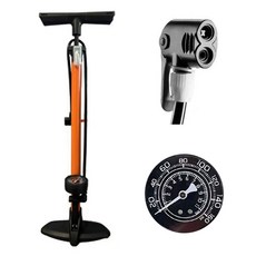 다용도 자전거 공기주입기 스텐딩 공기압 압력게이지 에어펌프, 1개