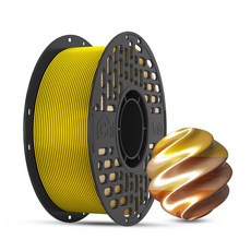 CaiLab 3D 프린터 필라멘트 PLA 실크 투톤 트리톤 멀티컬러 그라데이션 1.75mm 1kg 자연스러운 색상 전환 고품질 실크 질감 쉬운 출력 안정적인 라인 직경 1KG, 골드 실버 레드