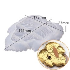 긴 깃털 트레이 클레이 실리콘 몰드 DIY 공예 보석 보관 상자 트레이 에폭시 수지 금형 럭셔리 플레이트 식기 만들기 도구, W0230-1, W0230-1, 1개