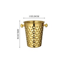 아이스버킷 칠링 바스켓 쿨러 샴페인 와인 3 얼음통 칠러, M. 해머 포인트 아이스 버킷 골드 싱글 버킷