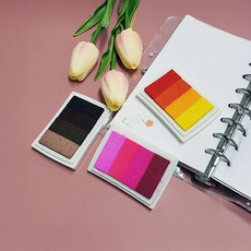 그라데이션 스탬프 패드 4색-A PAD 유성 다꾸용 날짜표시 주차확인 매표용