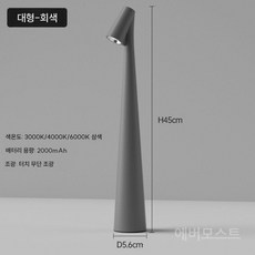 창의적인 LED 야간 조명 가능한 충전식 데스크탑 램프 침실 옆 장식 조이스틱 독서용 테이블, 01 grey
