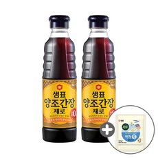 샘표 양조간장 제로 500ml 2개+연두링16g 증정, 1개