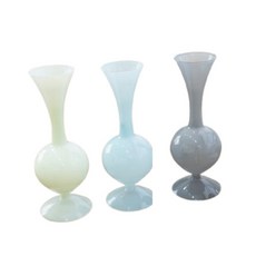 자이포라 글라스 화병 3색 대/소 거실테이블소품 현관장식소품 유리화병 미니꽃병, 소/그레이