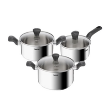 테팔 인덕션 이지쿡 냄비 2개, 편수냄비16cm+양수냄비20cm+양수냄비24cm, SILVER(스테인리스), 1세트