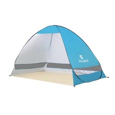 KEUMER 戶外休閒帳篷 速開遮陽沙灘露營帳, 大款-湖水藍