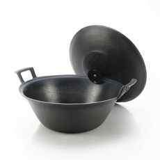 전골 뚝배기 미니 주물 누룽지 무쇠솥 찌개 만능 전골, 30cm-덮개 포함, 1개