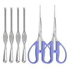 게가위 C타입 블루 2개 + 게포크 B타입 대형 실버 4개, 1개