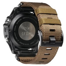 Ookids Garmin Fenix 7X/Fenix 6X/Fenix 5X/Tactix Delta와 호환되는 26mm 나일론 시계 밴드 Garmin Fenix 3/3 HR F, 카키