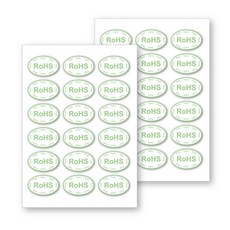RoHS歐盟綠色銅板貼紙 2x1.3cm 1000枚入 環保材質 黏性佳 標籤貼紙, 1個, 500個裝