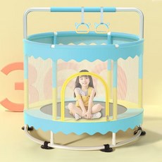 원형 어린이 안전 트램펄린 아기 방방이, 블루그린