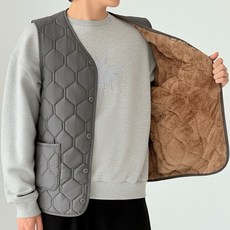 프라임스톤 남성 기모 경량 패딩 조끼